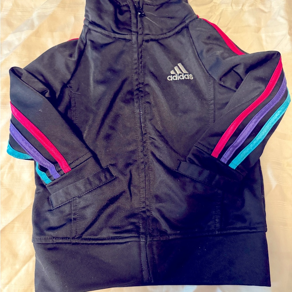 Adidas long sleeve jogger jacket 12m